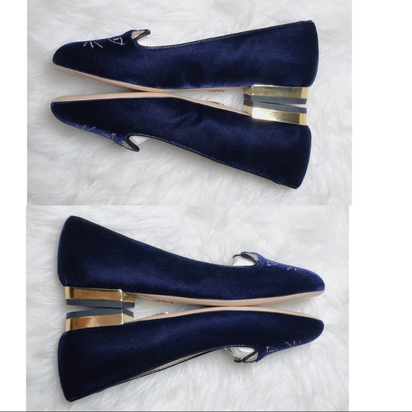 ❤️SOLD❤️Charlotte Olympia kitty ballerina flats 35 - Picture 3 of 8
